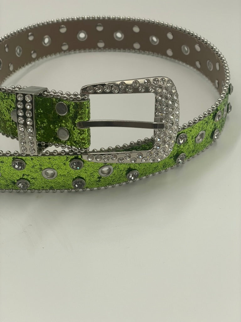 Rhinestone Belt | Green