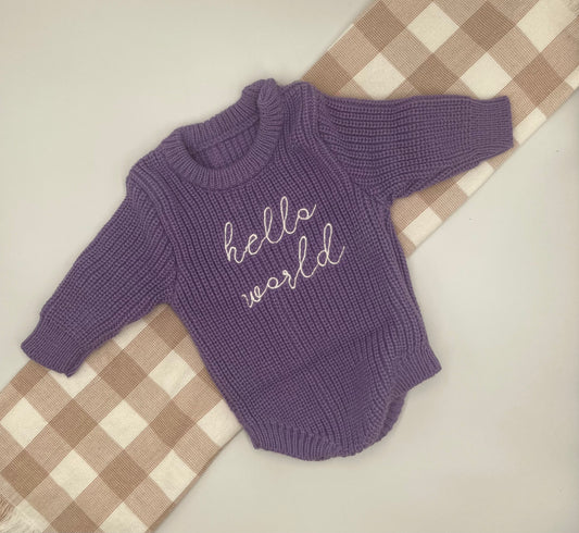 Hello World Onesie | Pruple