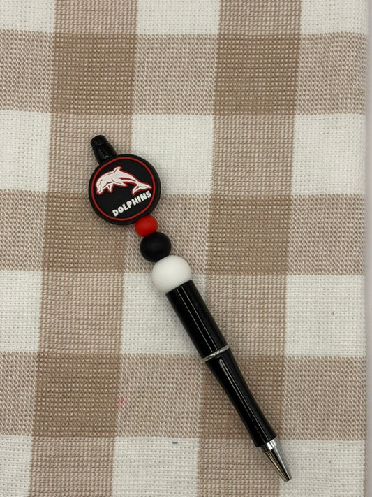 Beaded Pen | NRL | Dolphins