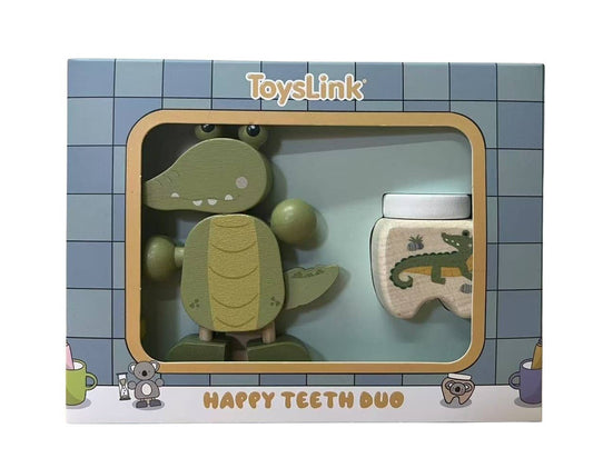 Wooden Happy Teeth Duo with Story Book-Crocodile