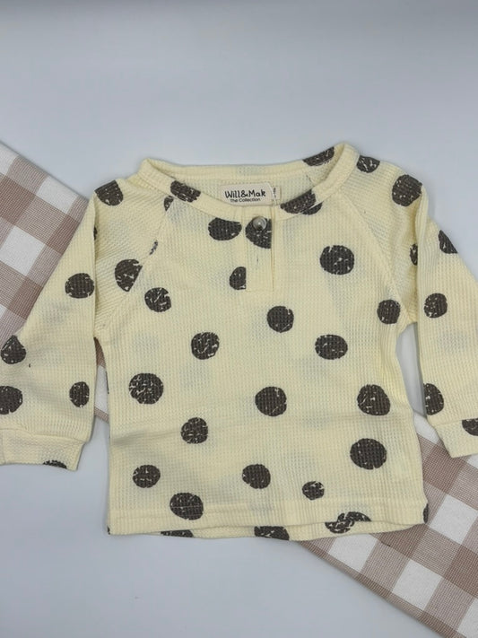 Waffle Shirt | Yellow Dots