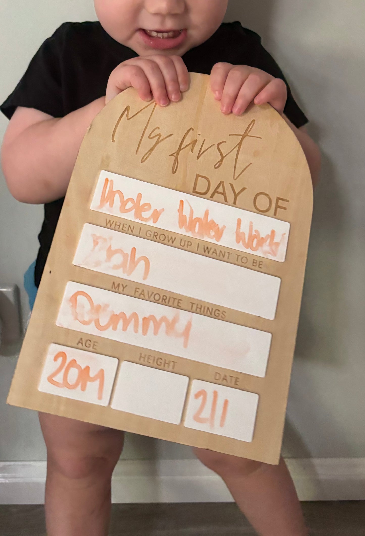 My first Day Board Sleek Wooden