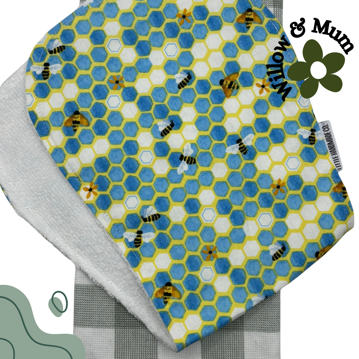 Baby Burp Cloth | Bees & Honeycomb