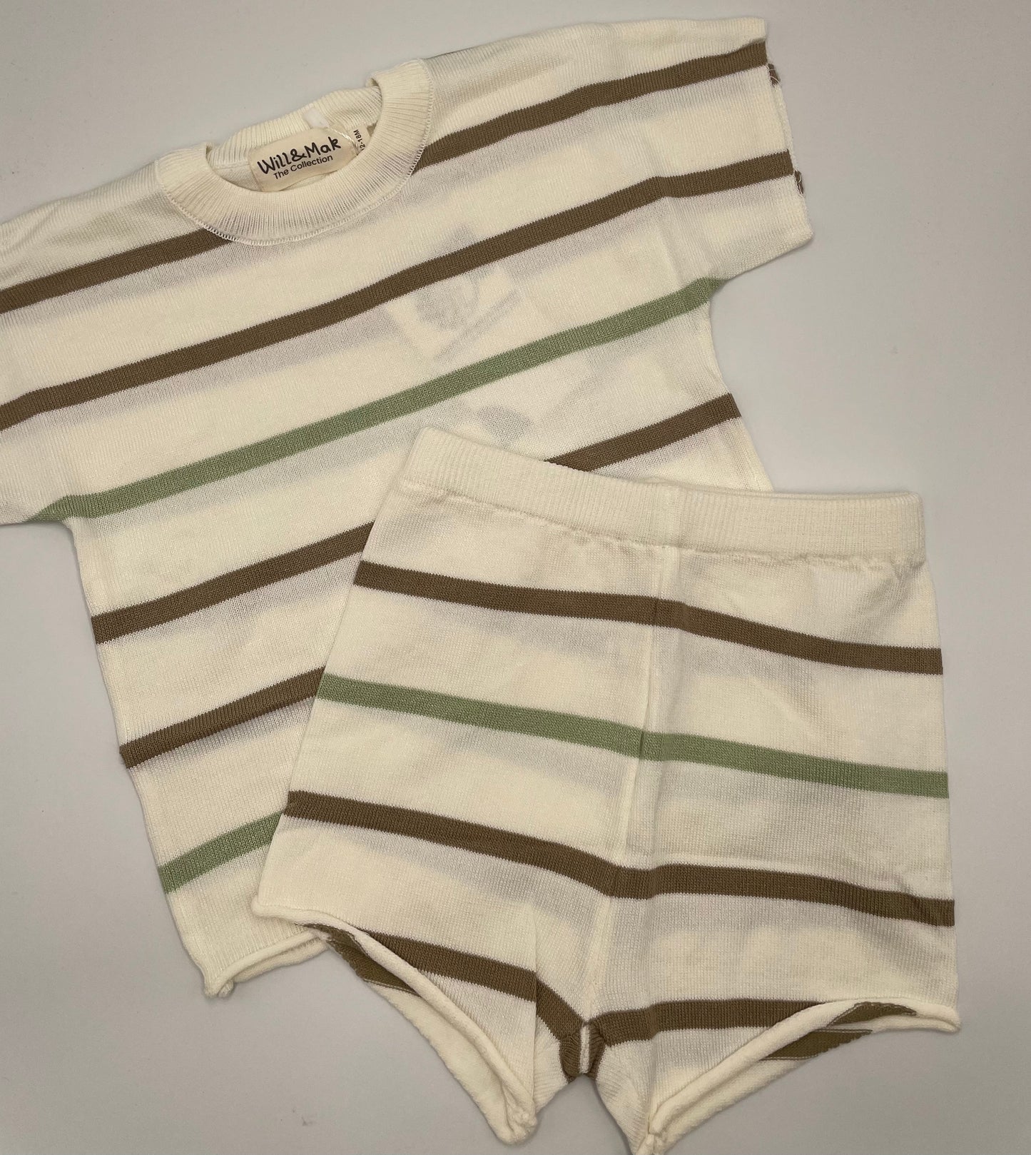 Striped Knit 2pcs Summer set