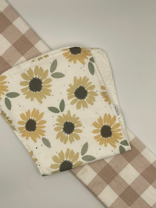 Large Baby Burp Cloth | Flowers