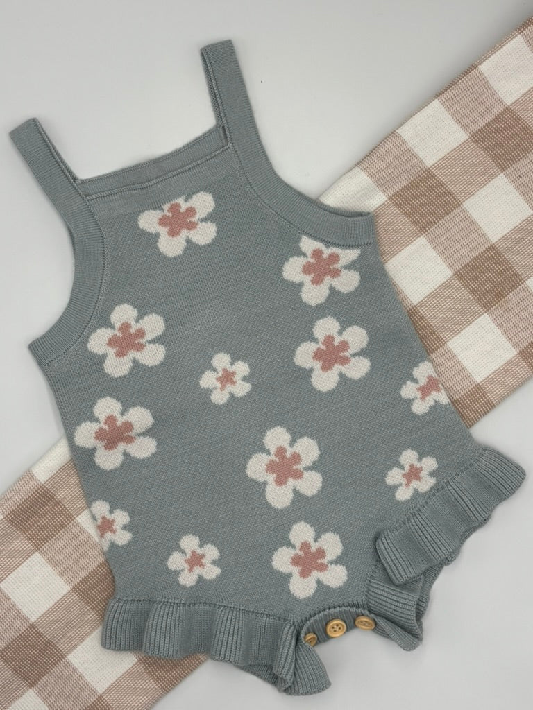Daisy Knit Blue | 3-6M