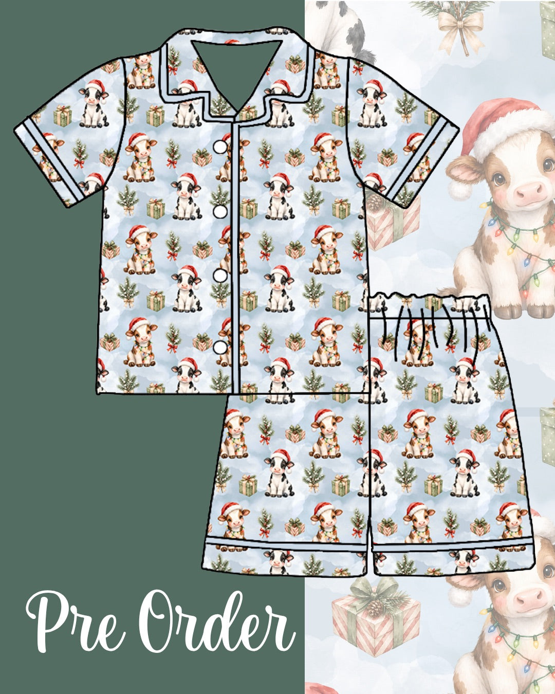 PRE ORDER Organic 2pcs Set | Cow Chrissy