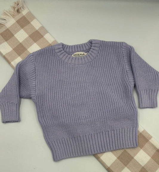 Chunky Knit Jumper - Purple