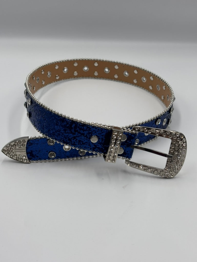 Rhinestone Belt | Blue