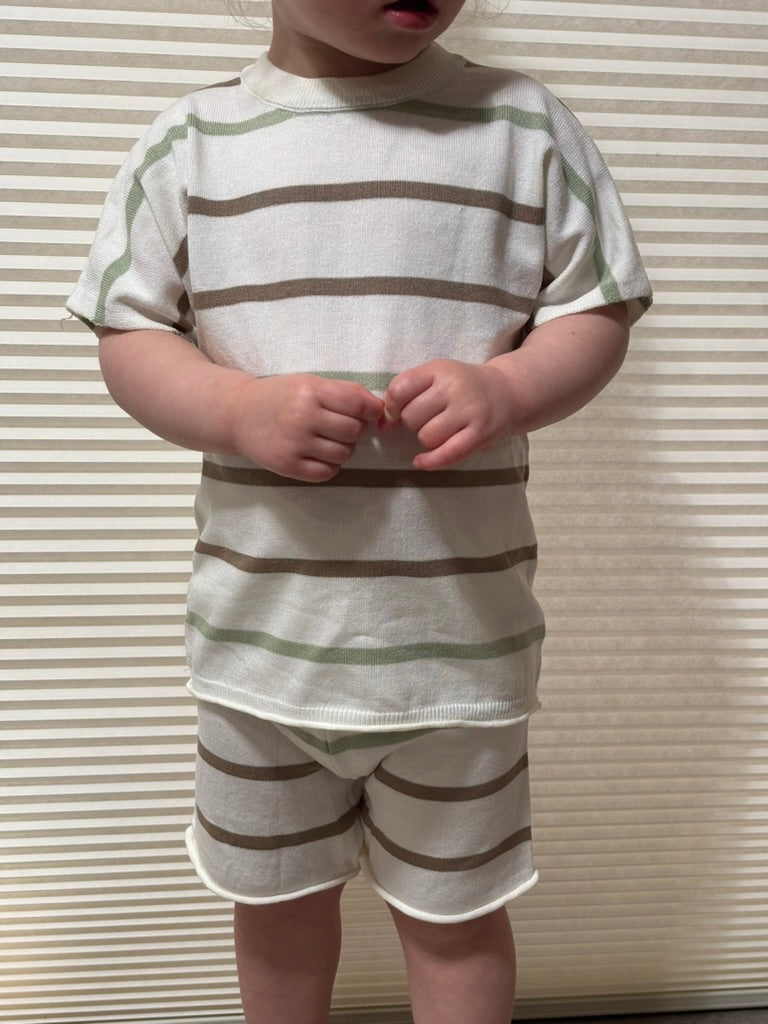 Striped Knit 2pcs Summer set