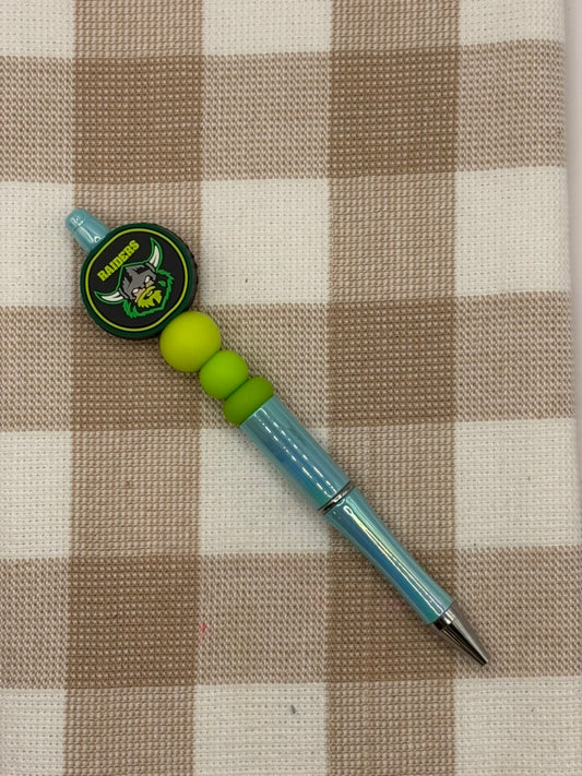 Beaded Pen | NRL | Raiders