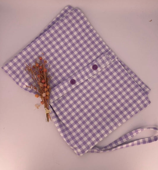 Purple Gingham| Baby Nappy Clutch