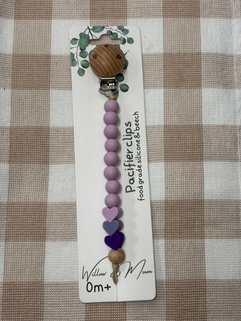 Purple Hearts Silicone Dummy Chain