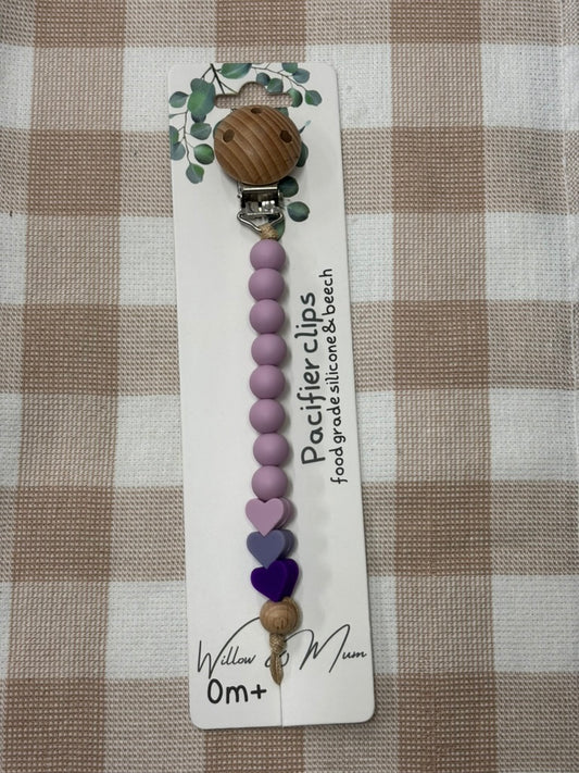 Purple Hearts Silicone Dummy Chain