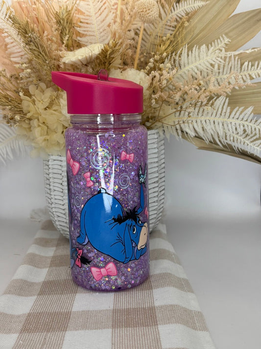10oz Flip Top Snow Globe Acrylic Drink Bottle | Eeyore