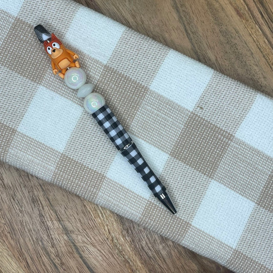 Beaded Pen | Orange Dog