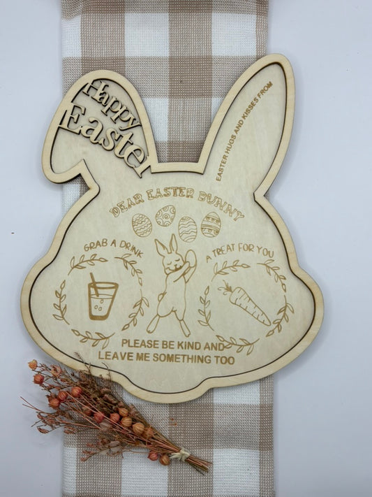 Easter Bunny Wooden Serving Tray