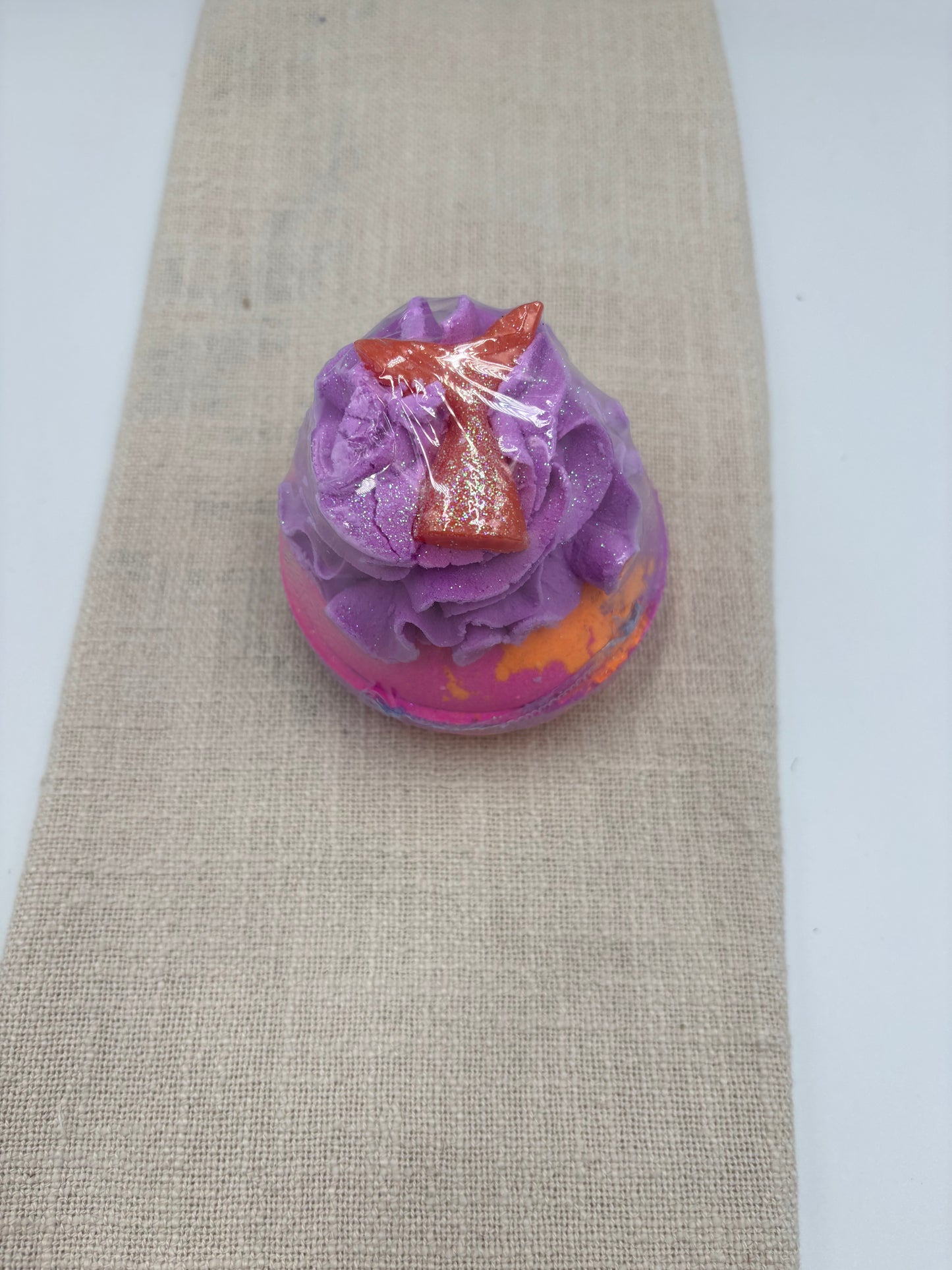 Bath Bomb W bubble frosting Tropical Guava Sorbet