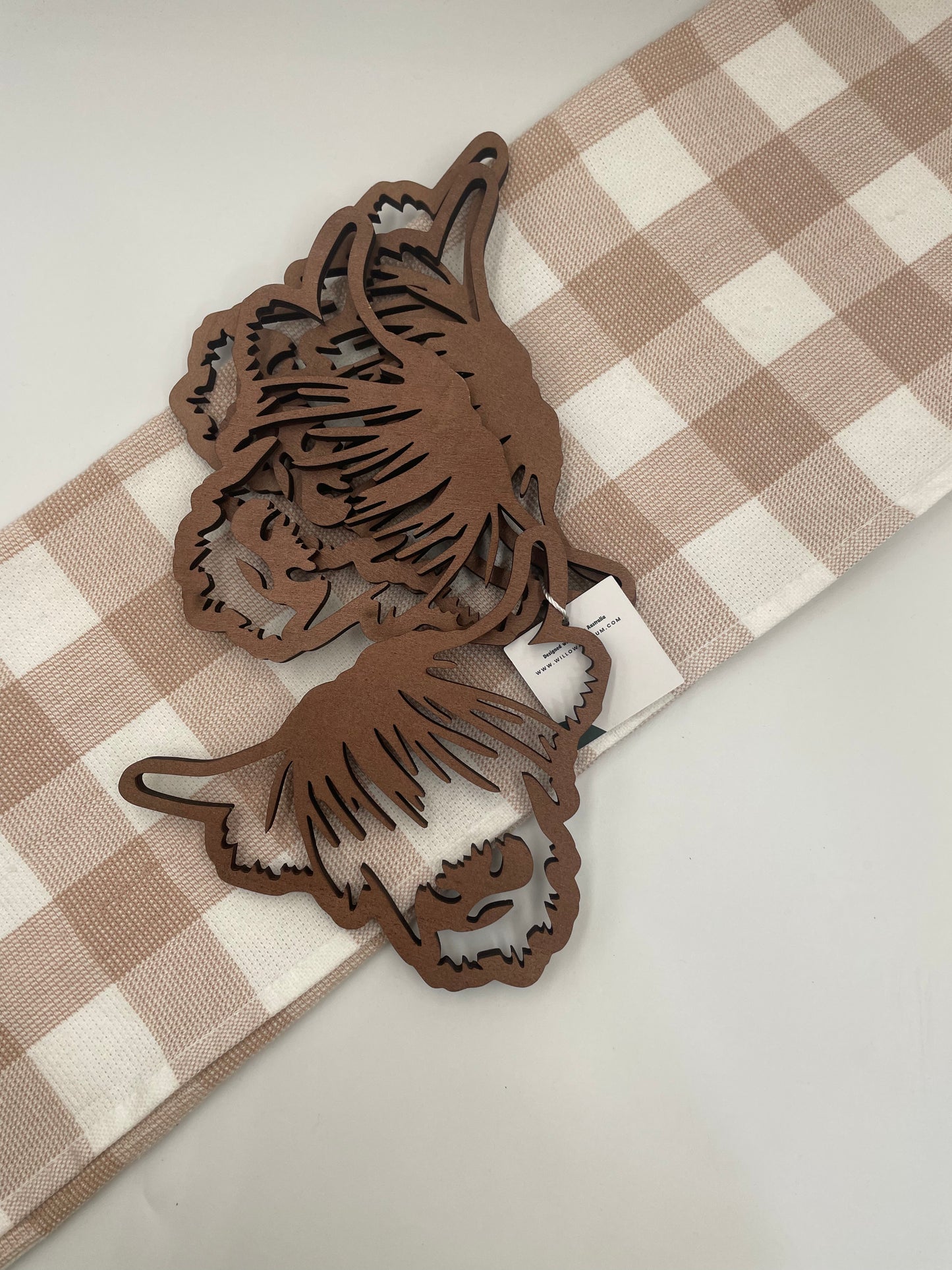 Highland cow coasters