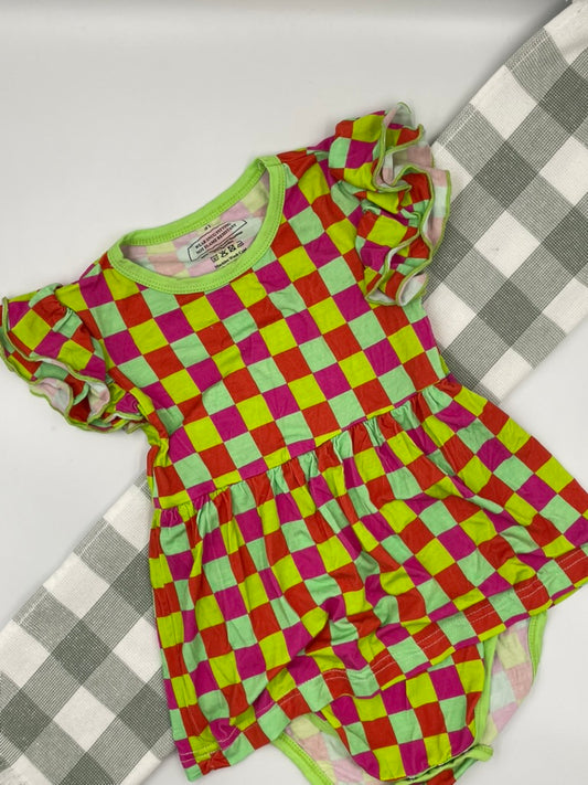 Checks Dress Bodysuit | T3