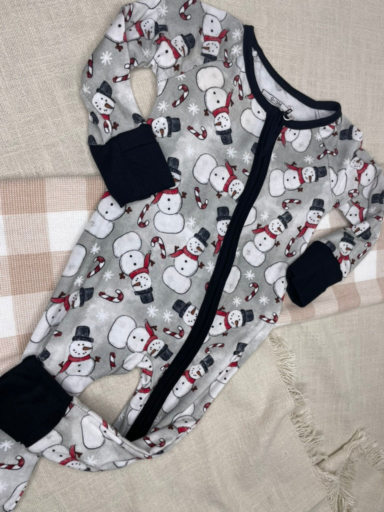 Organic Growsuit Snowman | 0-3M