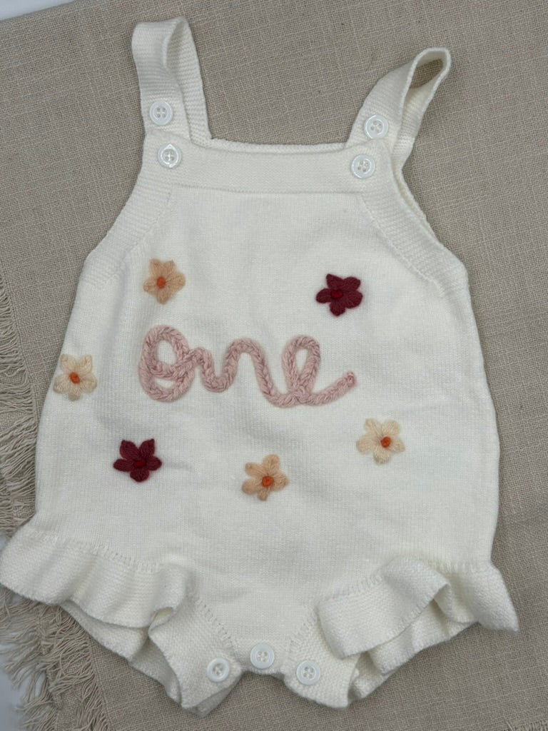 "One" Flower Romper