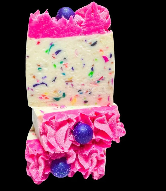 Blackberry & Strawberry Confetti Cold Pressed soap