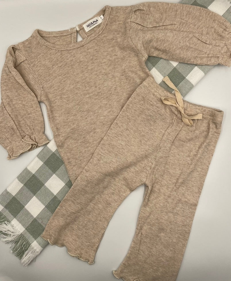 Waffle Curl Set Beige