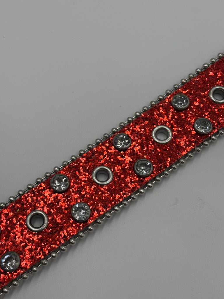 Rhinestone Belt | Red