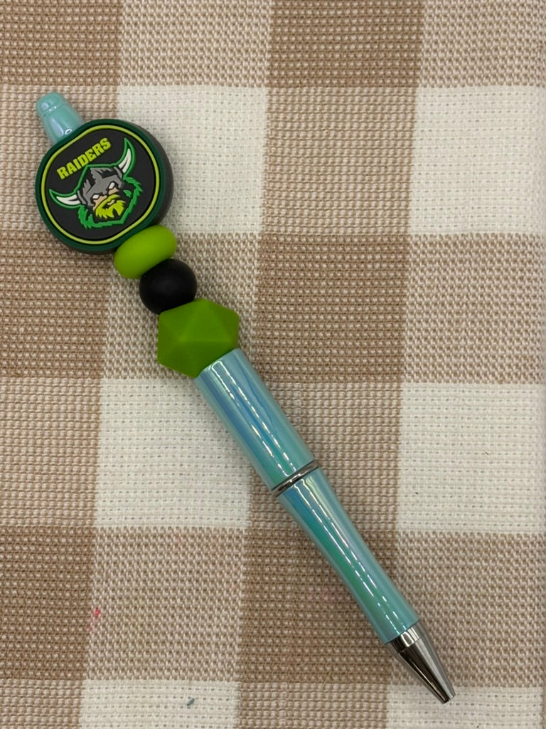 Beaded Pen | NRL | Raiders