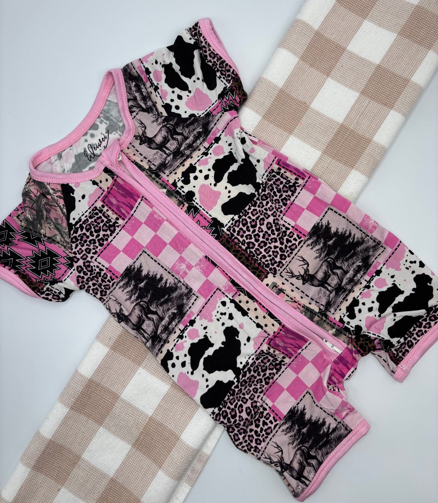 Organic Bamboo Shorties | Pink Hunting