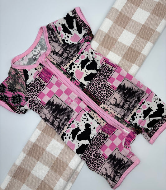 Organic Bamboo Shorties | Pink Hunting