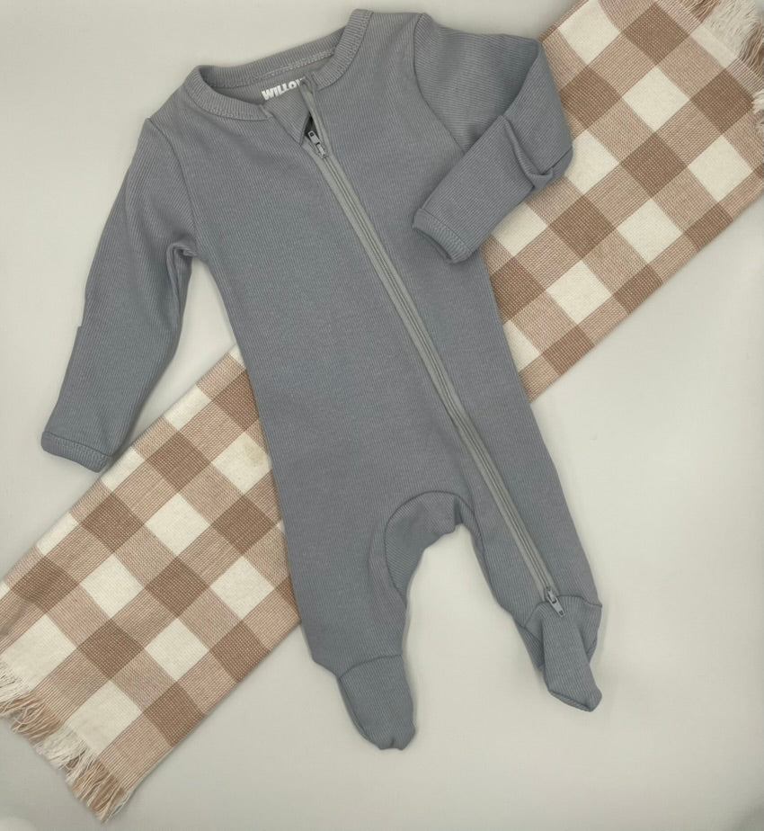 Organic Cotton Growsuit Light Blue