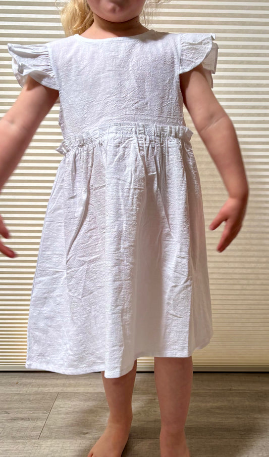 Ruffle Dress | White