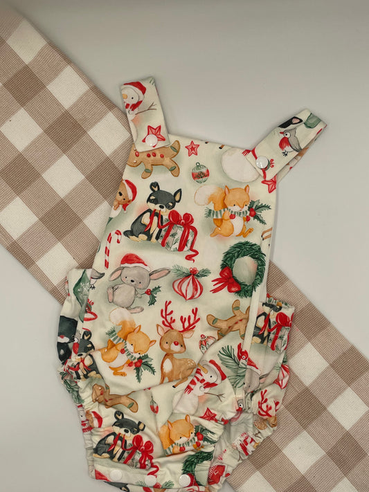 Animals Christmas Romper