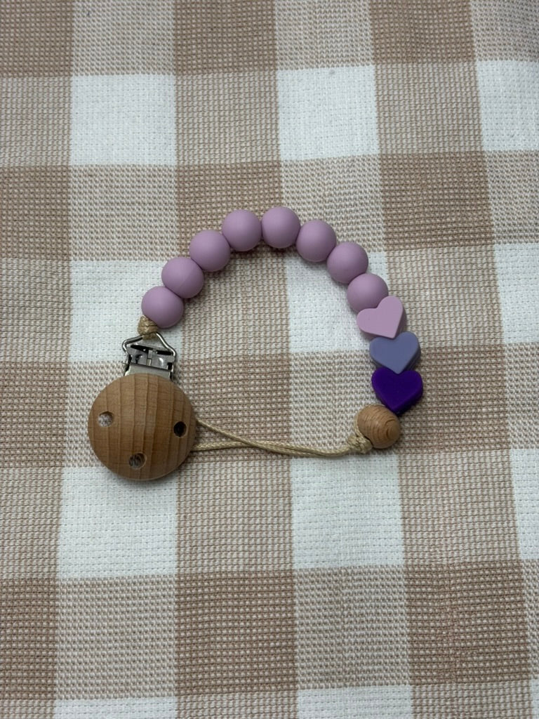 Purple Hearts Silicone Dummy Chain