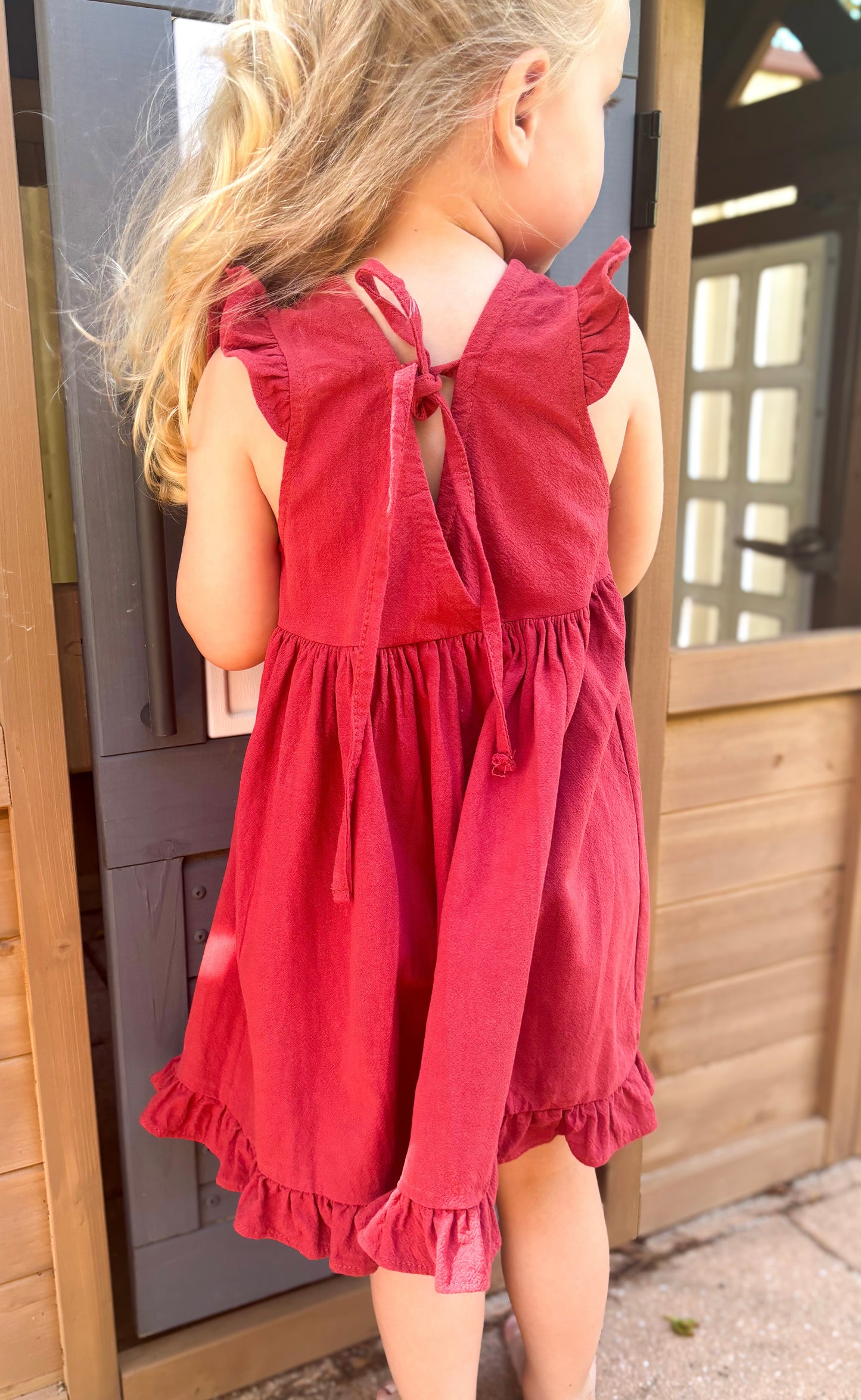 Red Ruffle Dress