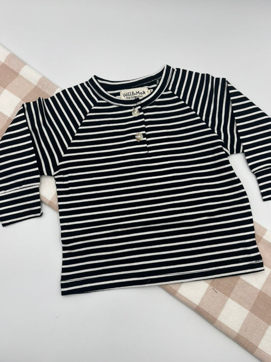 Joel Black Striped Shirt