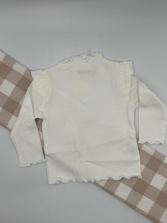 Sarah Frilled shirt | White