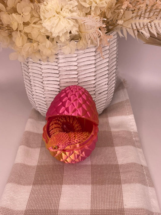 3D Printed |Snake Inside Egg | Rose