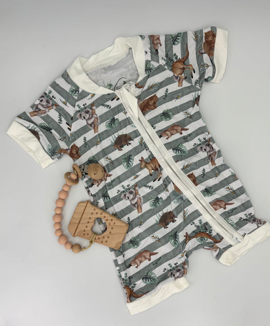 Bamboo Romper Aussie Animals
