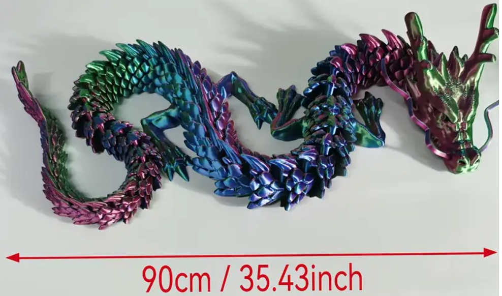 3D Printed | 90cm Dragon | Purple
