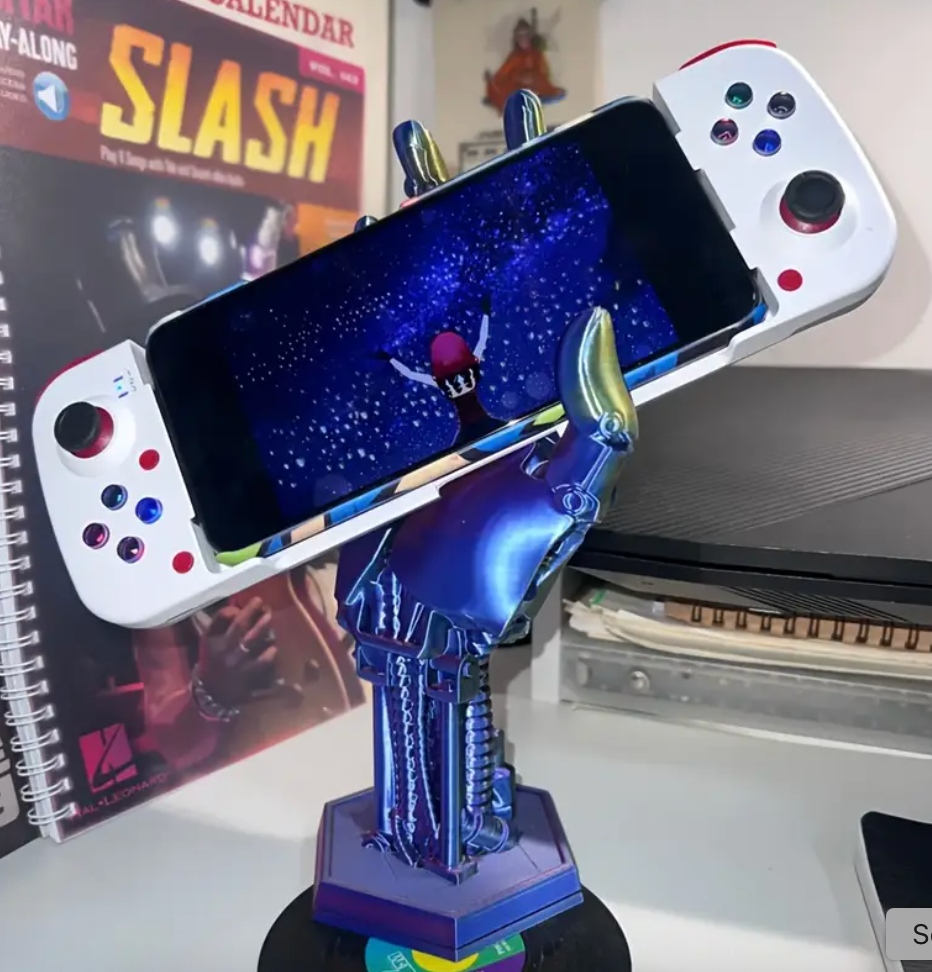 3D Printed | Cyberpunk Game Controller Stand | Orange
