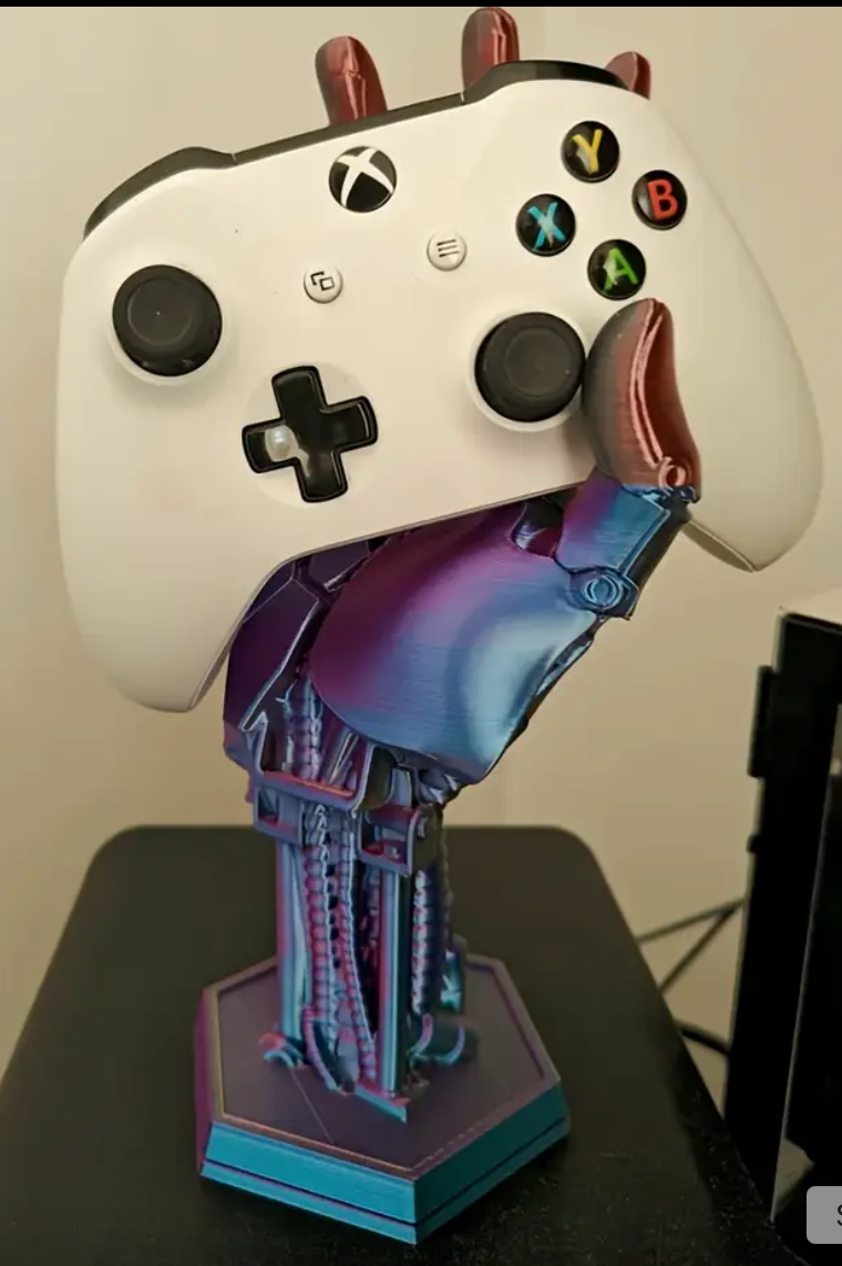 3D Printed | Cyberpunk Game Controller Stand | Orange