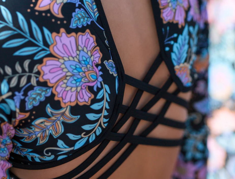 Stevie Open Back Girls Swimwear