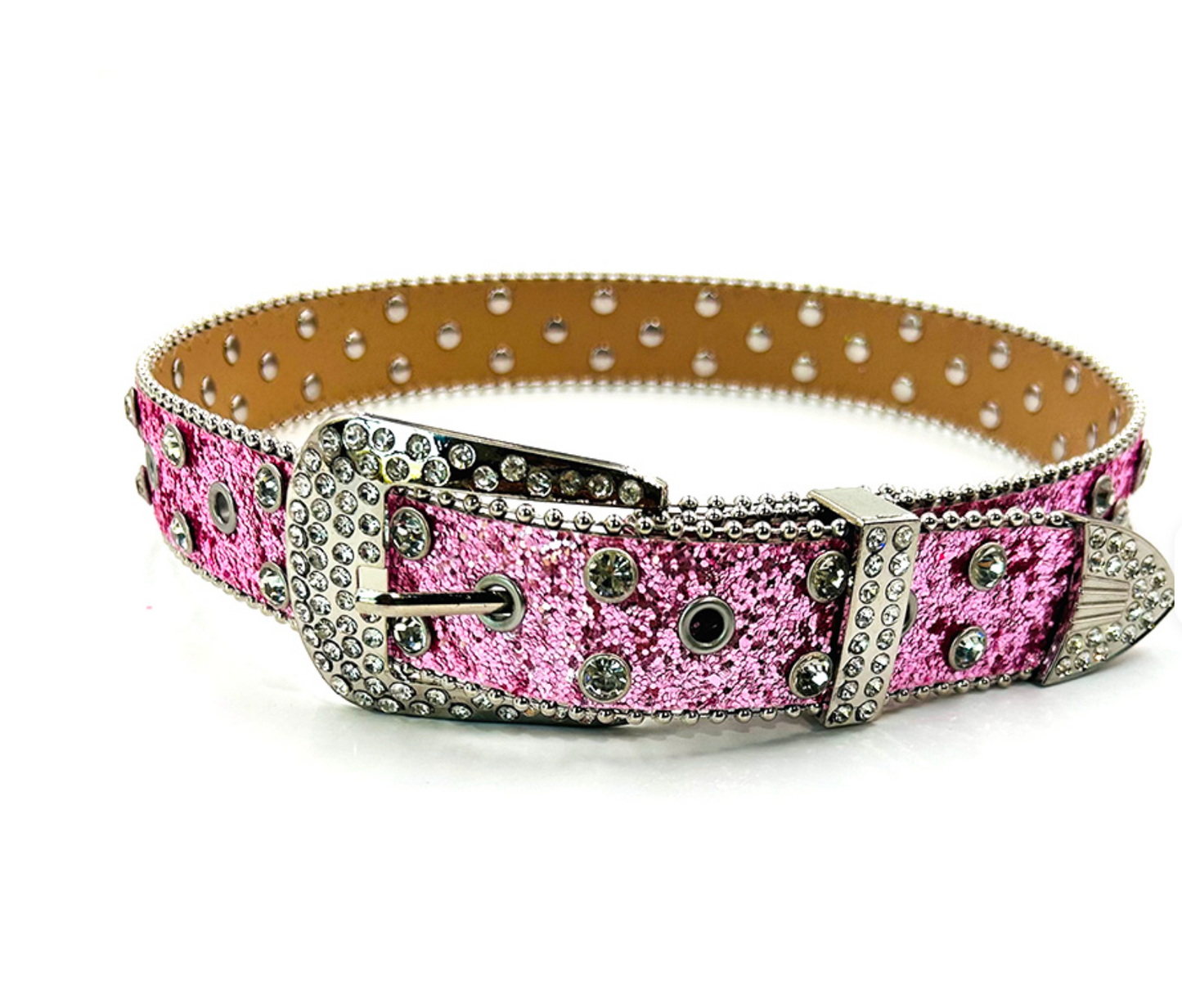 Rhinestone Belt | Pink