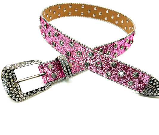 Rhinestone Belt | Pink