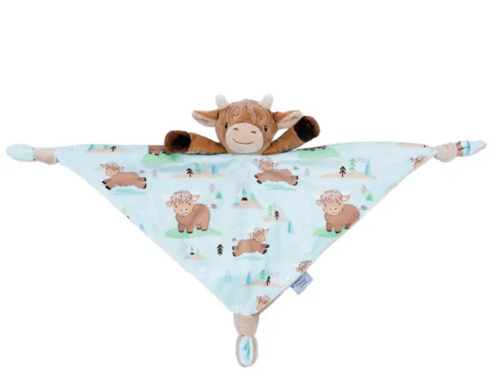 Mary Meyer Hetty Highland Cow Character Blanket