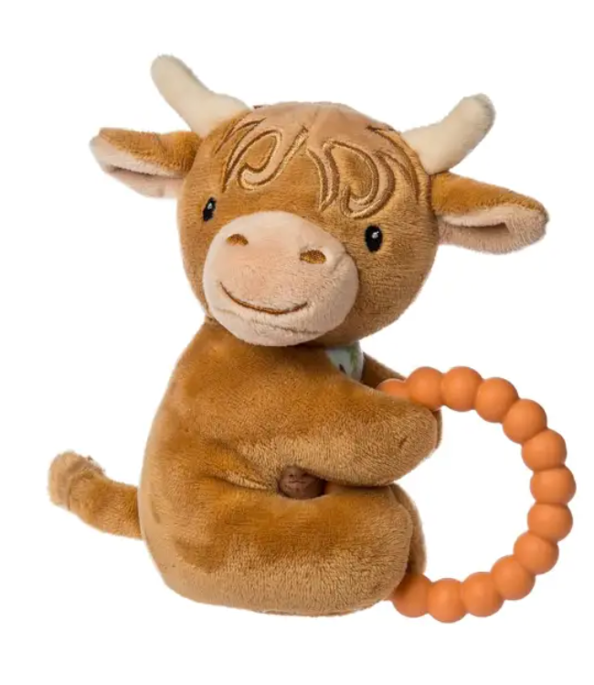 Mary Meyer Hetty Highland Cow Teether Rattle