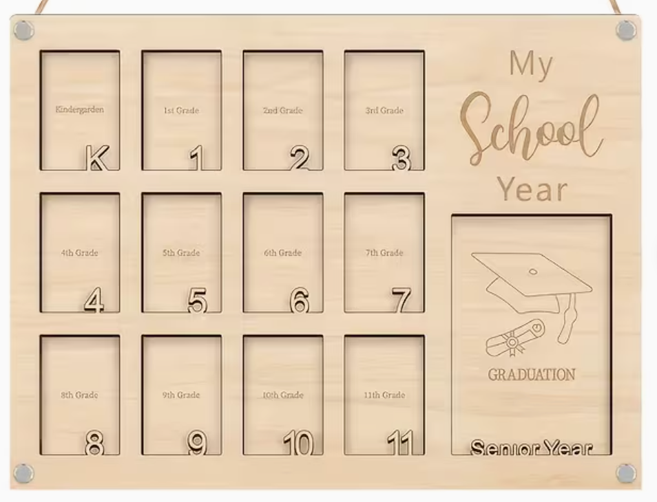My School Year Wooden Board